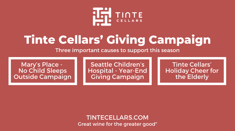 Tinte Cellars Giving Campaign